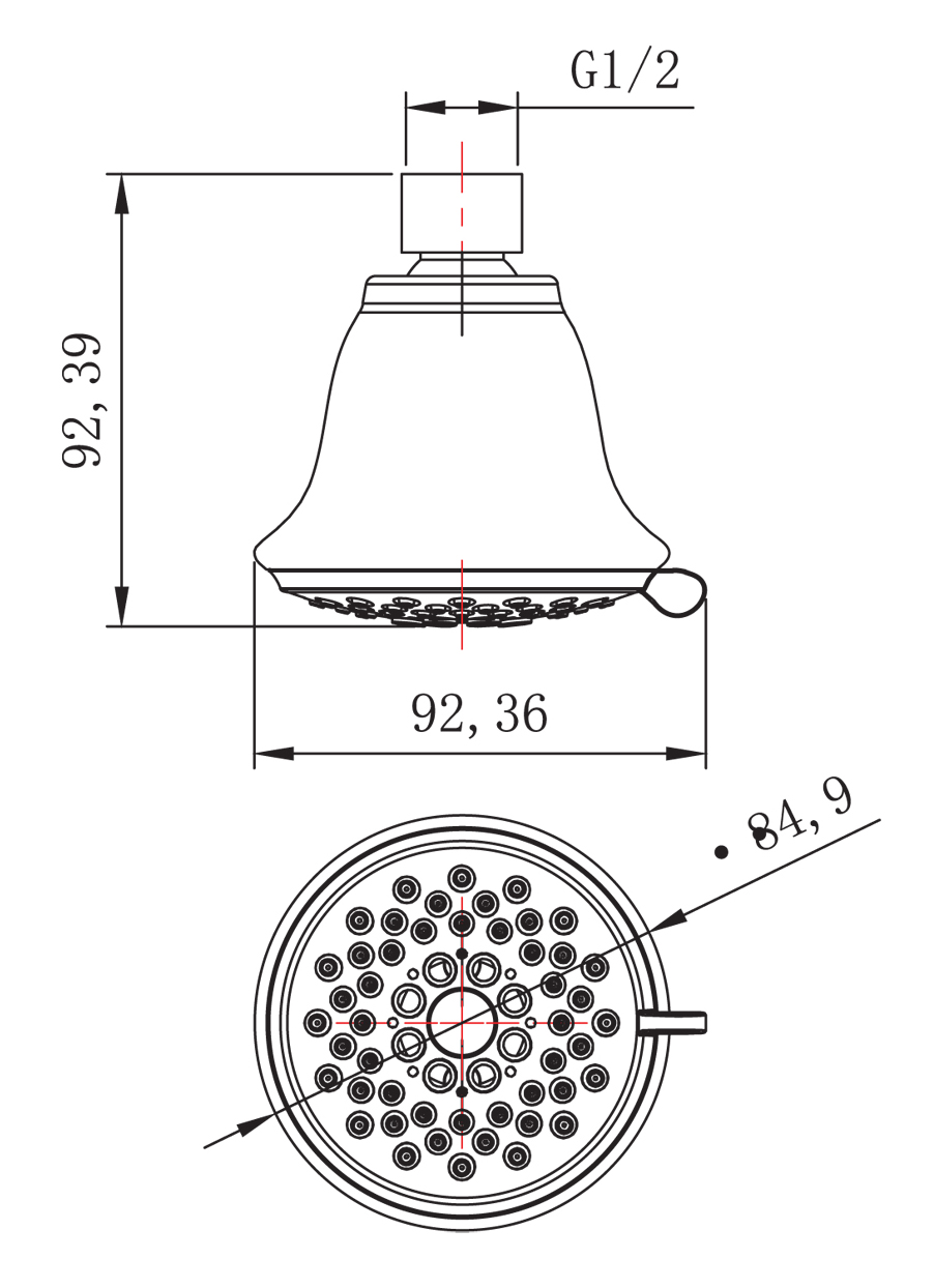 Верхний душ Lemark LM8043C