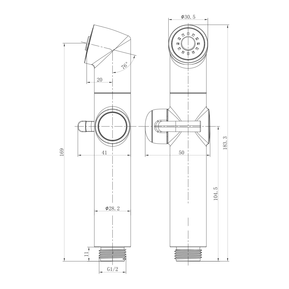 Гигиенический душ Lemark LM8075BL черный матовый