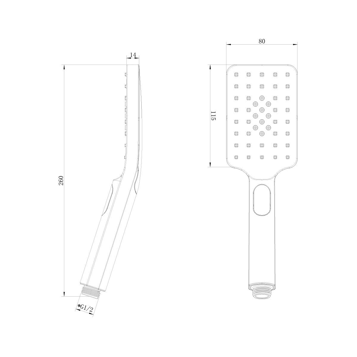 Душевая лейка Lemark LM8123BL черная