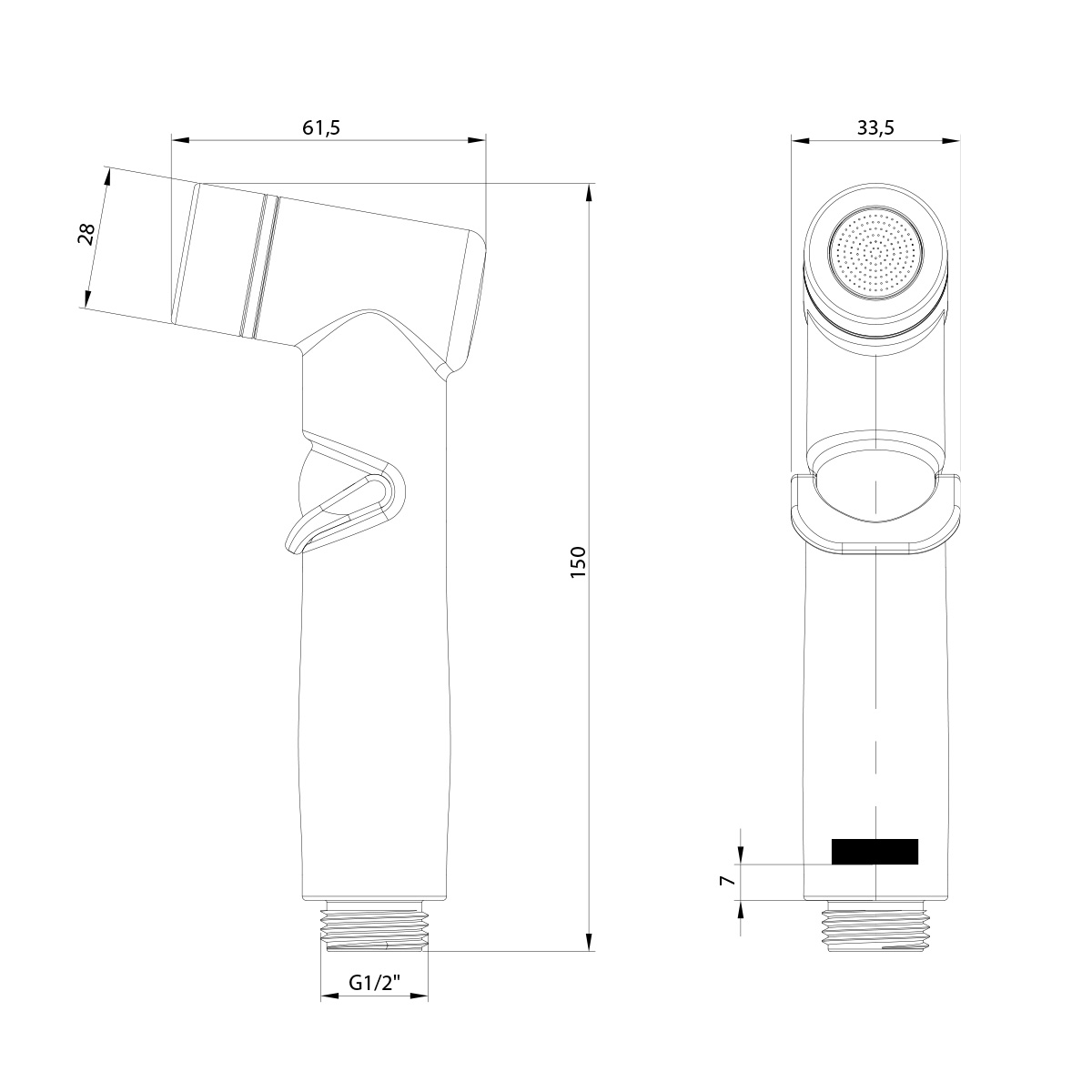 Гигиенический душ Lemark LM8140GM графит