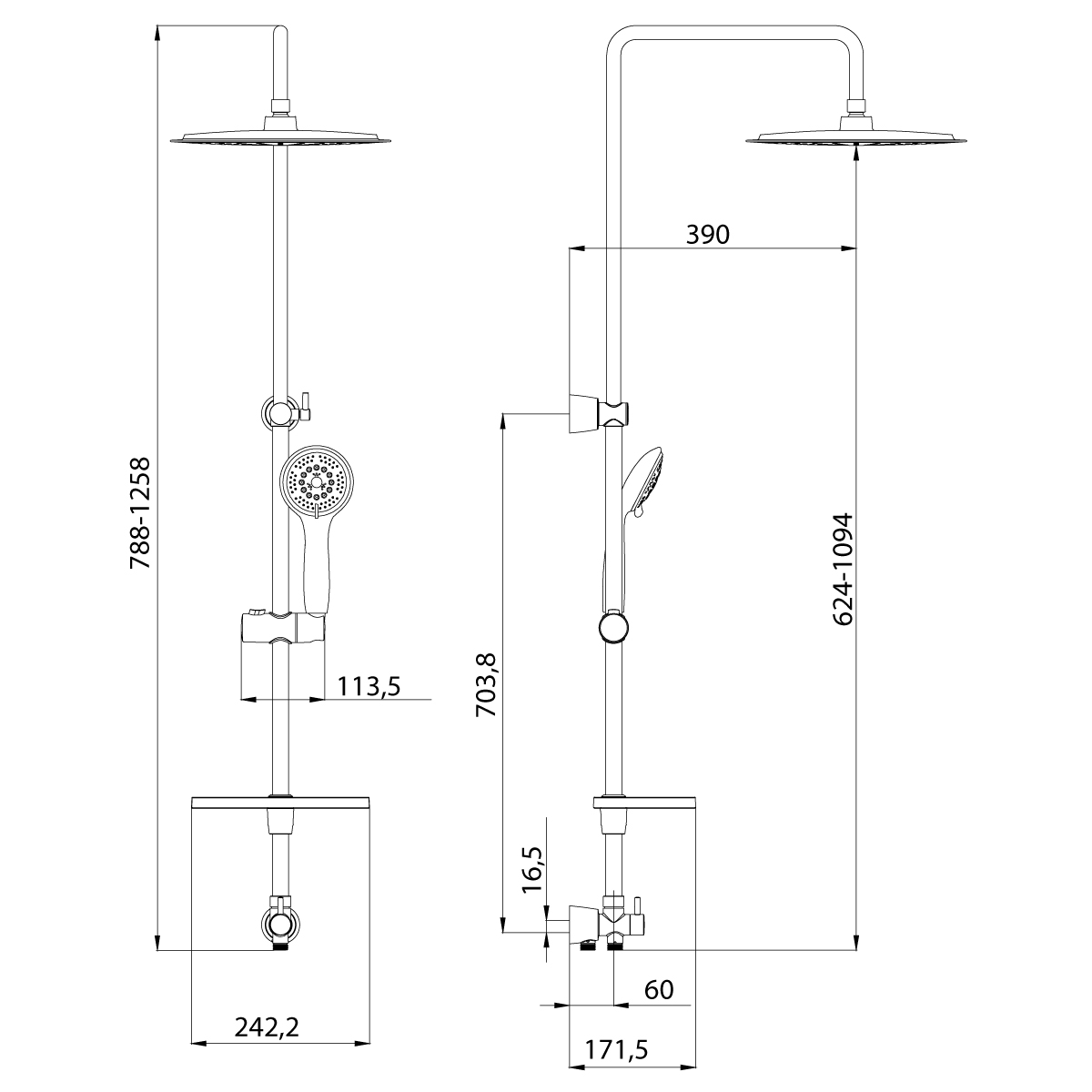 Душевая стойка Lemark LM8802C