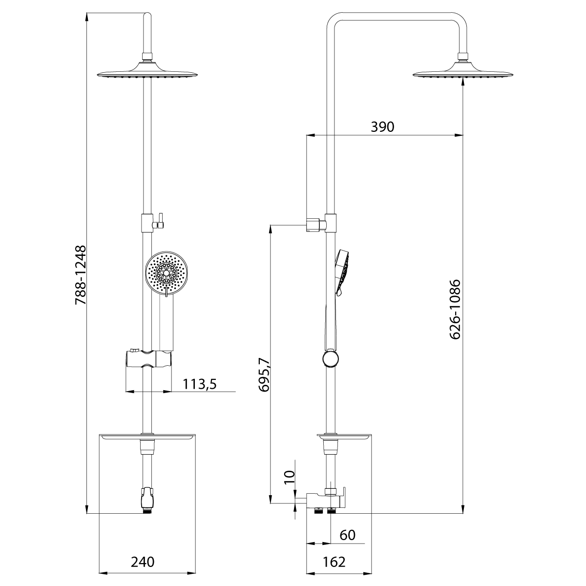 Душевая стойка Lemark LM8803C