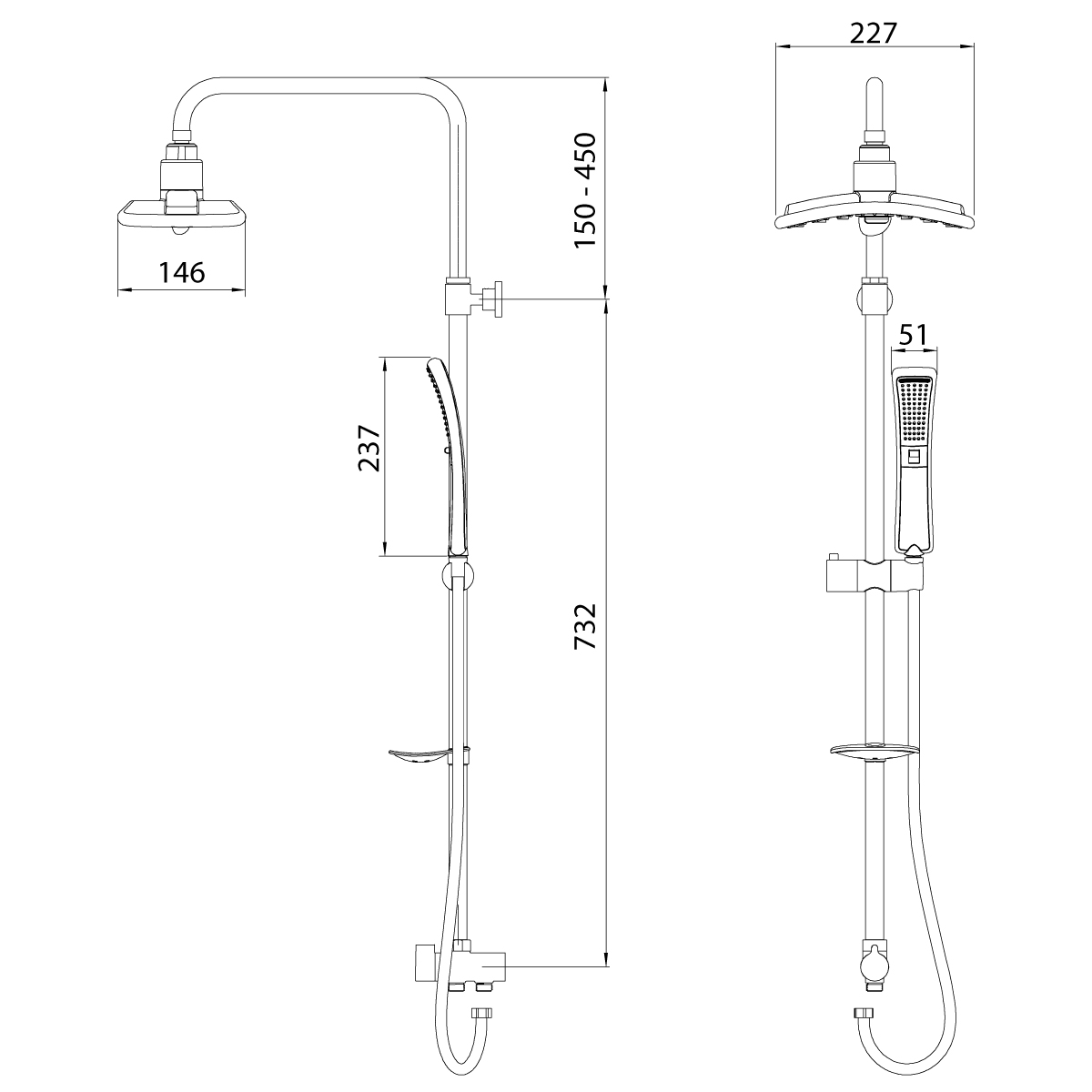 Душевая стойка Lemark LM8806C