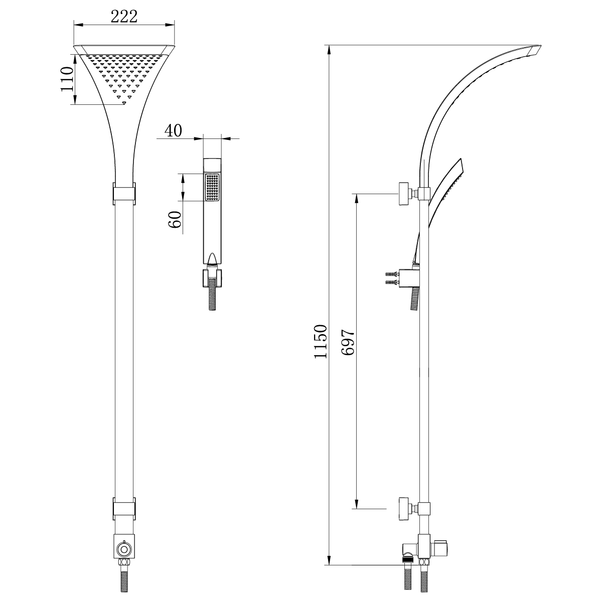 Душевая стойка Lemark LM8807C