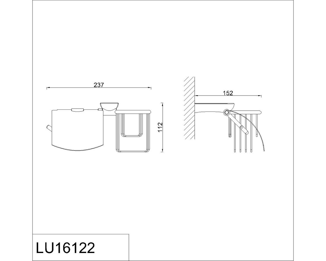 Держатель туалетной бумаги Rush Luson LU16122 с держателем для освежителя