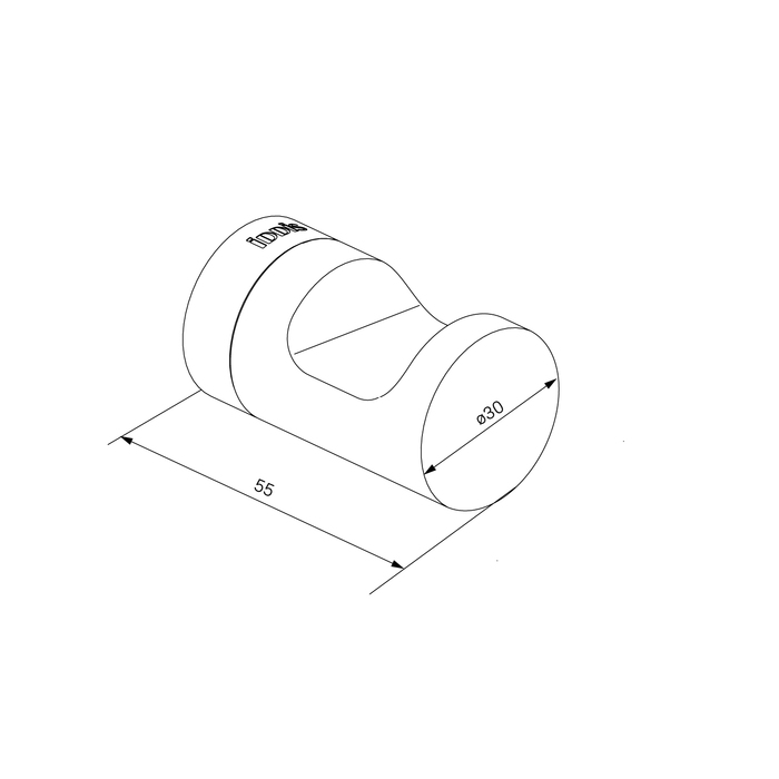 Крючок IDDIS Noa NOABL10i41 черный матовый