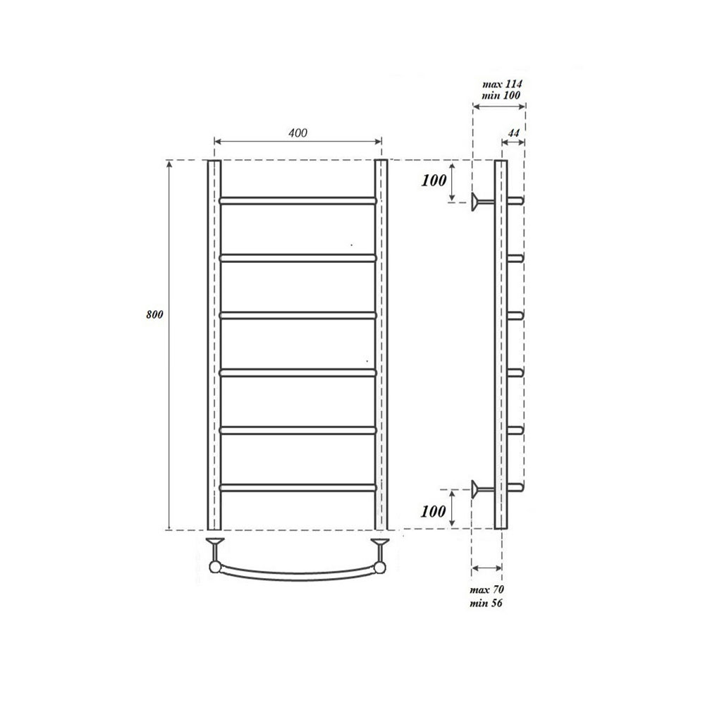 Полотенцесушитель электрический Point Афина PN04148E 40x80