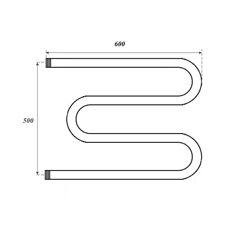 Полотенцесушитель водяной Point М-образный PN37556 50x60