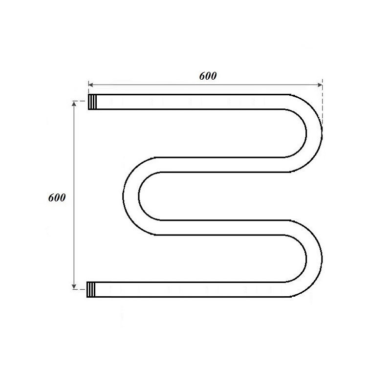 Полотенцесушитель водяной Point М-образный PN37666 60x60