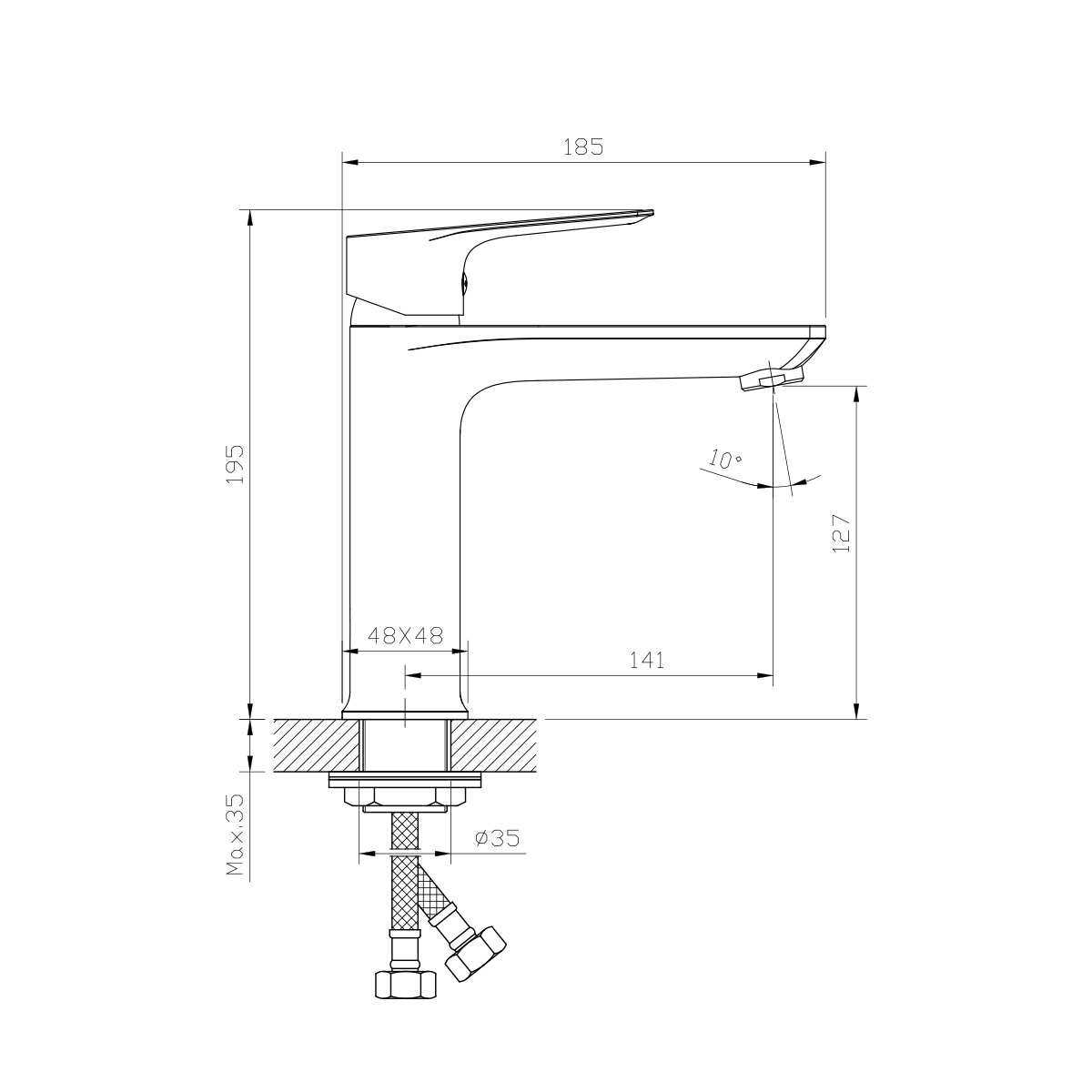 Смеситель для раковины Rossinka RS27 RS27-13