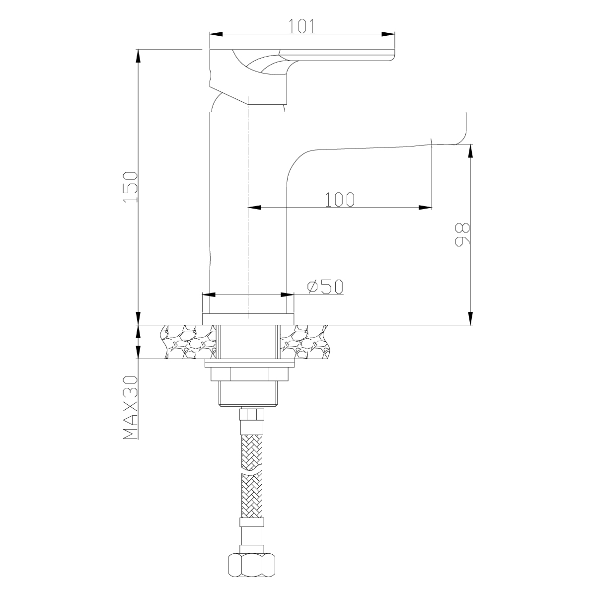 Смеситель для раковины Rossinka RS33 RS33-11U