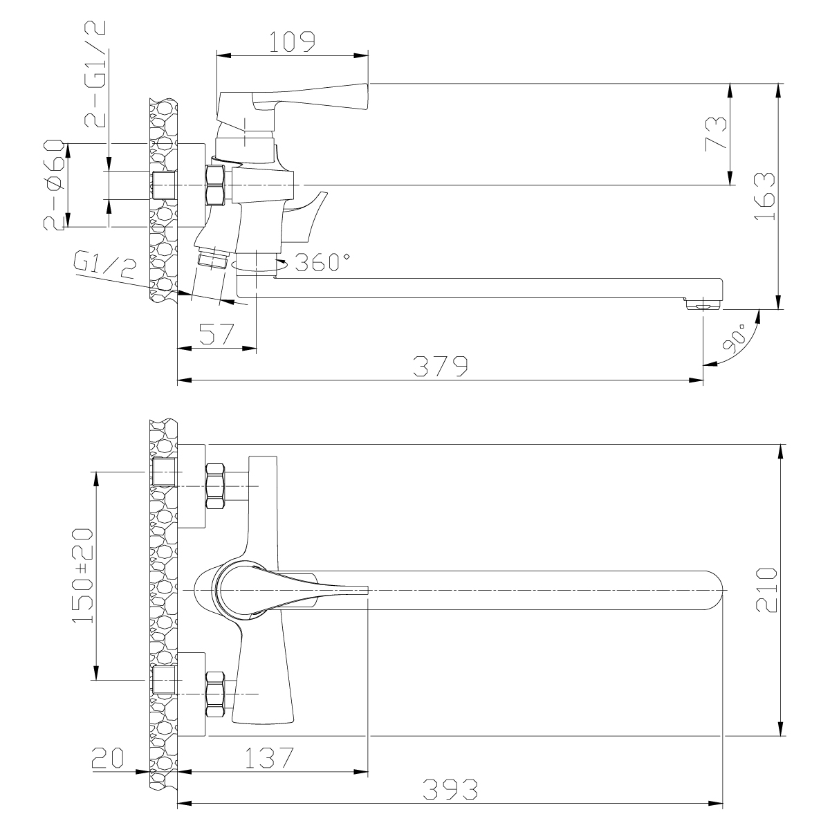 Универсальный смеситель Rossinka RS34 RS34-32