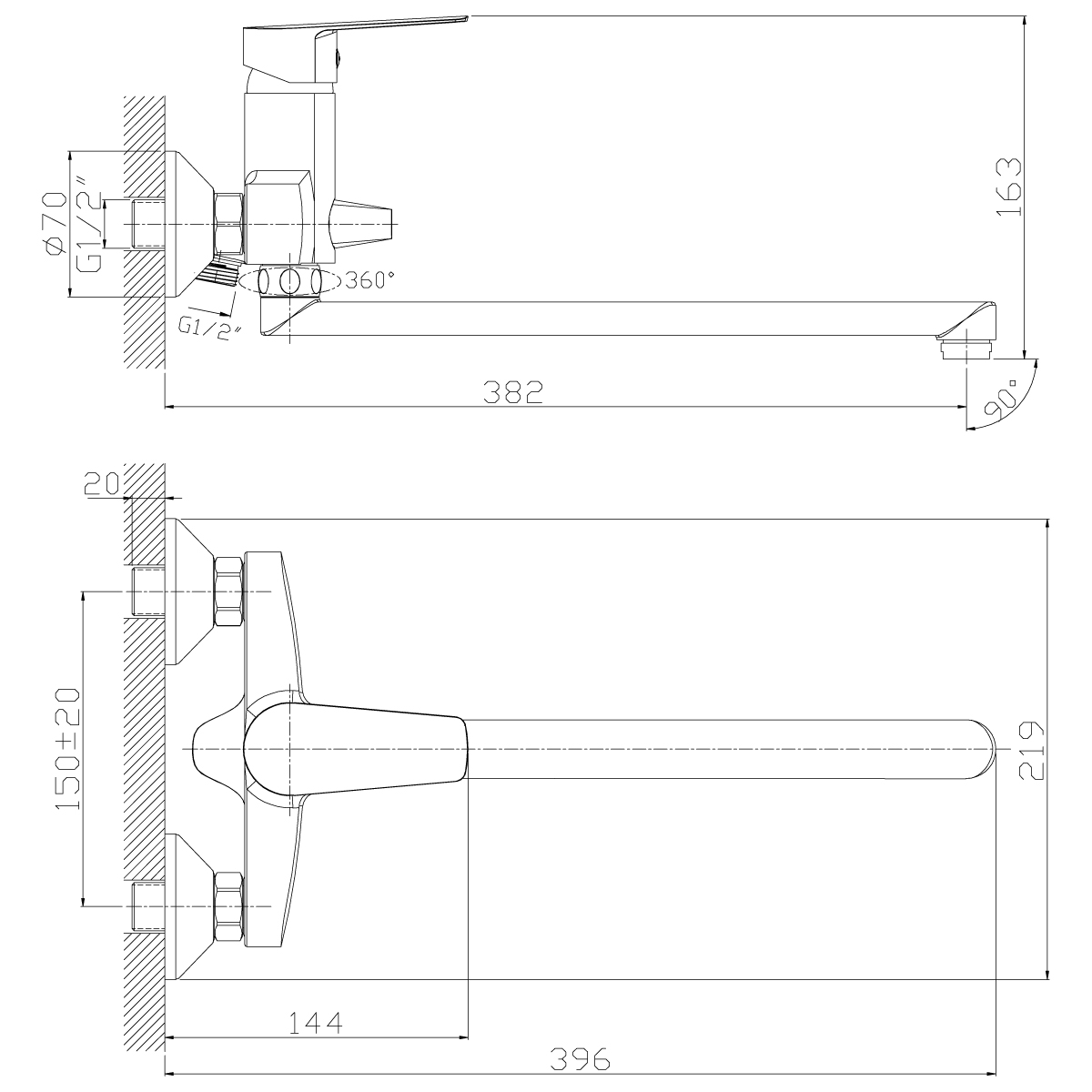 Универсальный смеситель Rossinka S S35-33