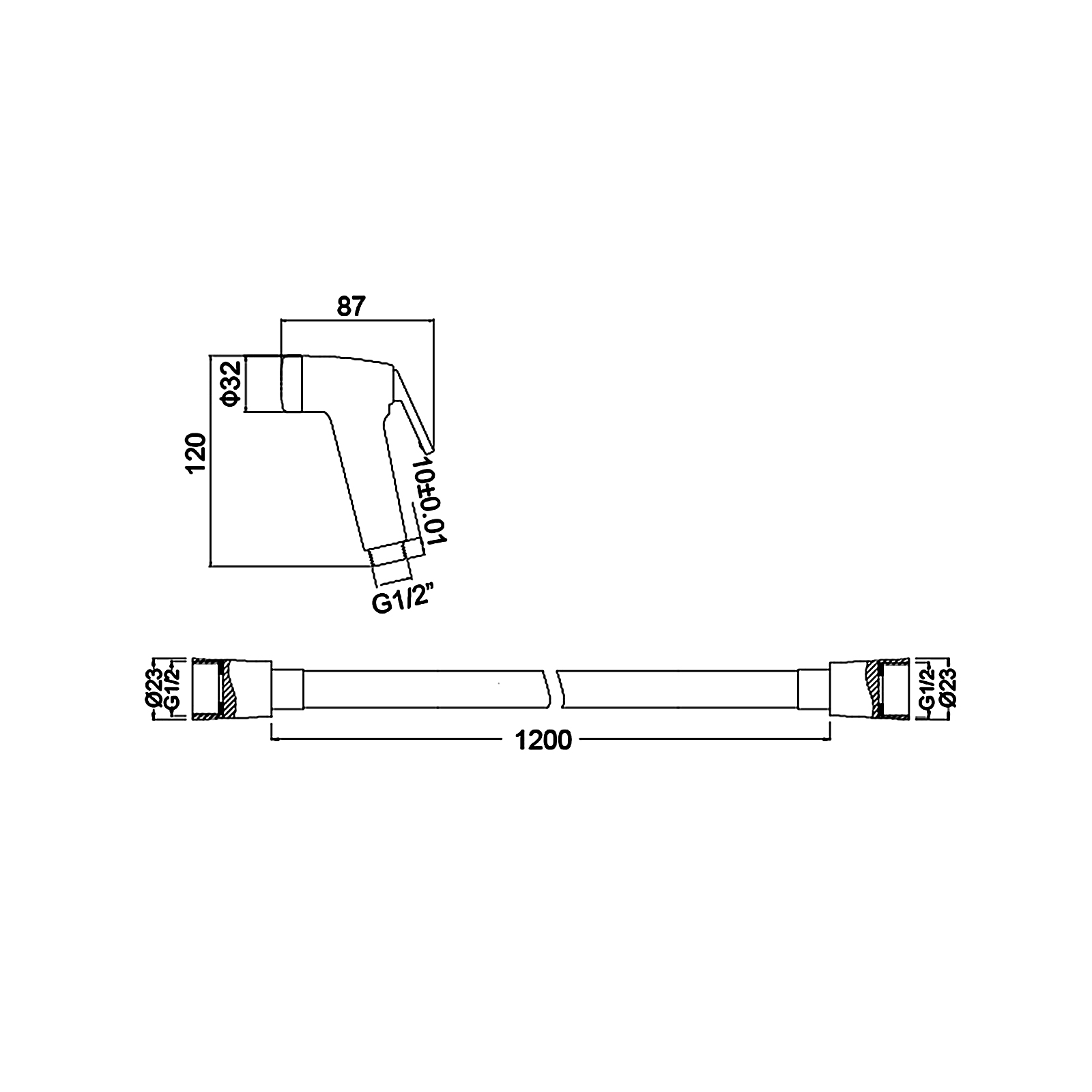 Гигиенический душ Timo SG-3052 chrome