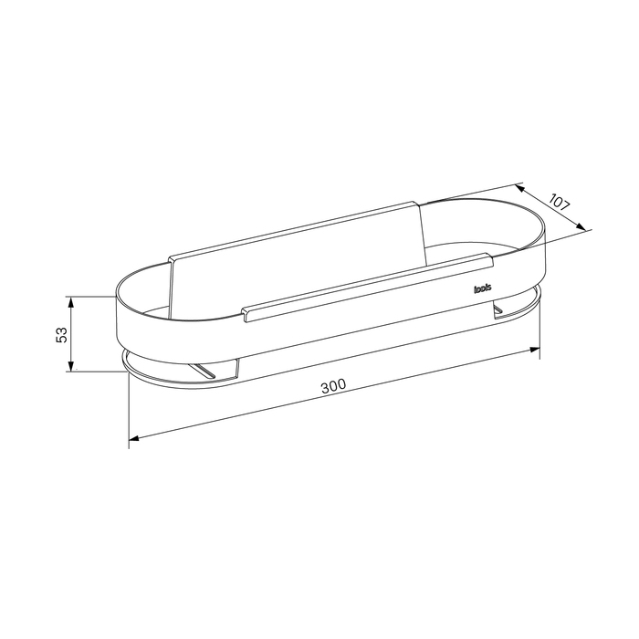 Полка IDDIS Optima Home SHE12SBi44 для душа, черная