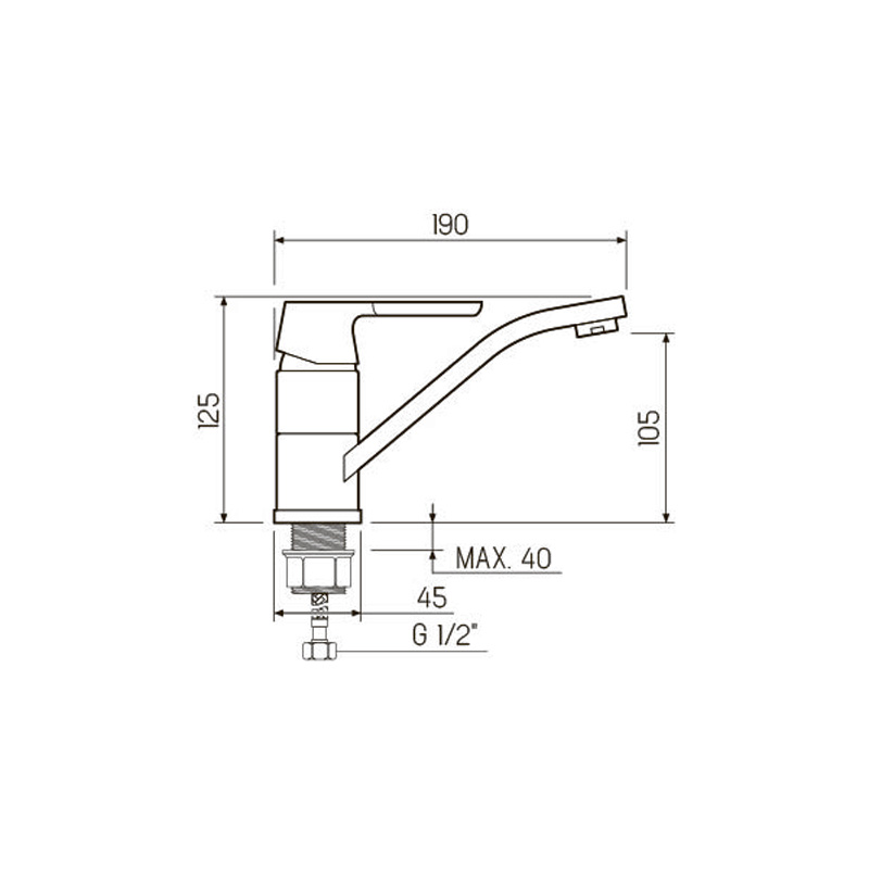 Смеситель для кухни РМС Sl123bl SL123BL-004F-15