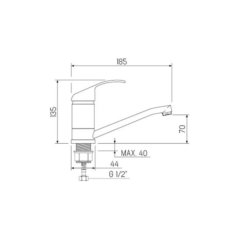 Смеситель для кухни РМС Sl128 004F-15