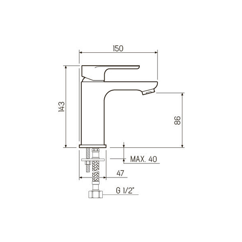 Смеситель для раковины РМС Sl133 001F