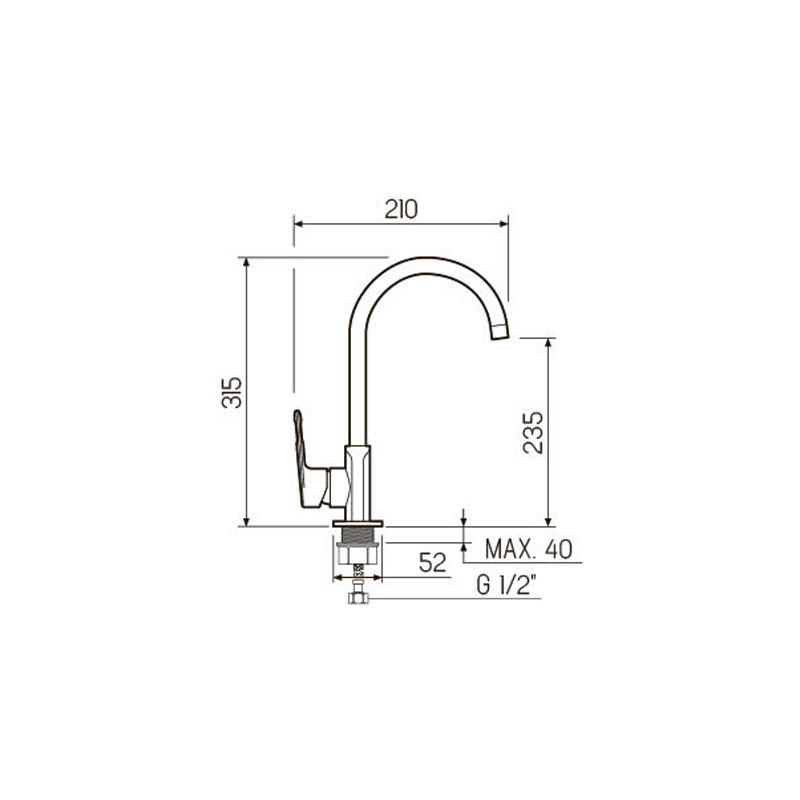 Смеситель для кухни РМС Sl134 SL134-017F