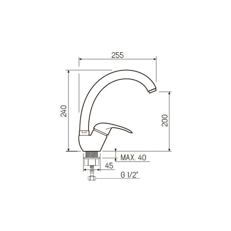 Смеситель для кухни РМС Sl135bl SL135BL-011F чёрный