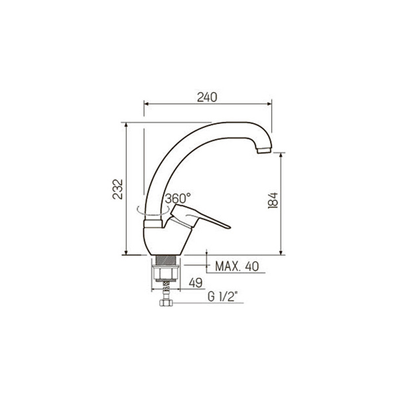 Смеситель для кухни РМС Sl55 SL55-011F