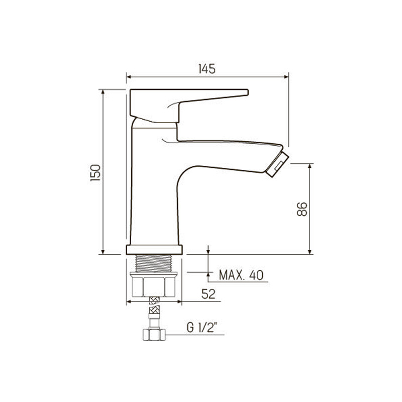 Смеситель для раковины РМС SL77W-001F белый