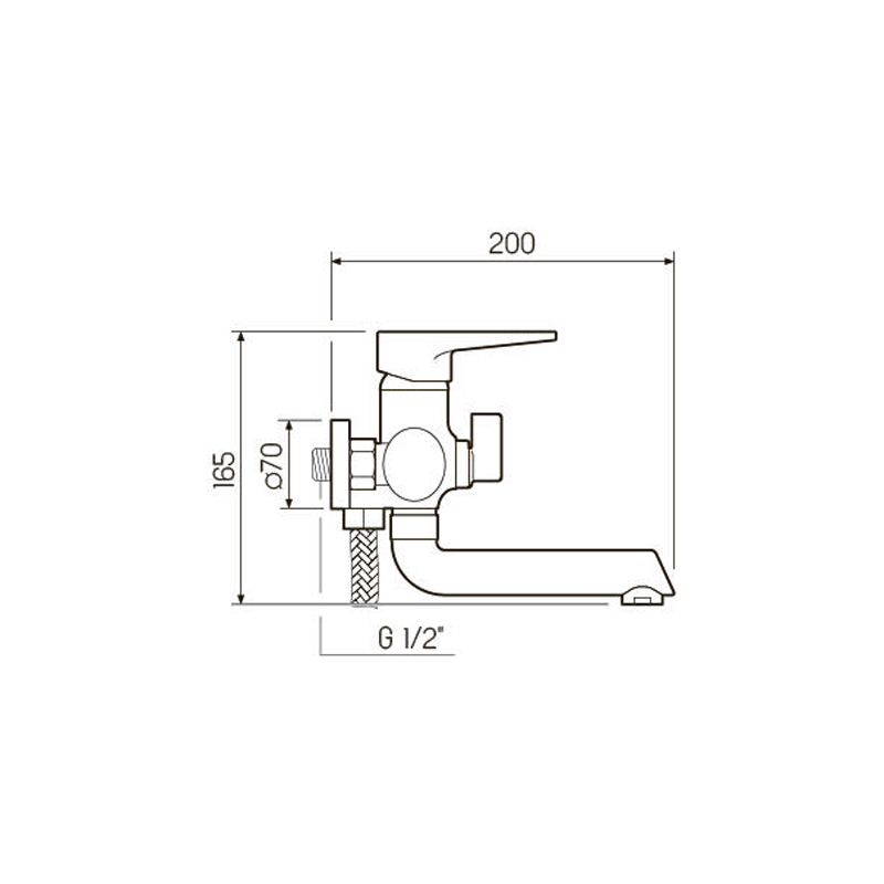 Смеситель для ванны с душем РМС Sl77w SL77W-009E белый