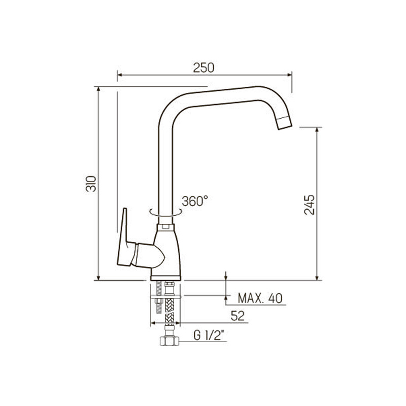 Смеситель для кухни РМС Sl77w SL77W-017F-1 белый