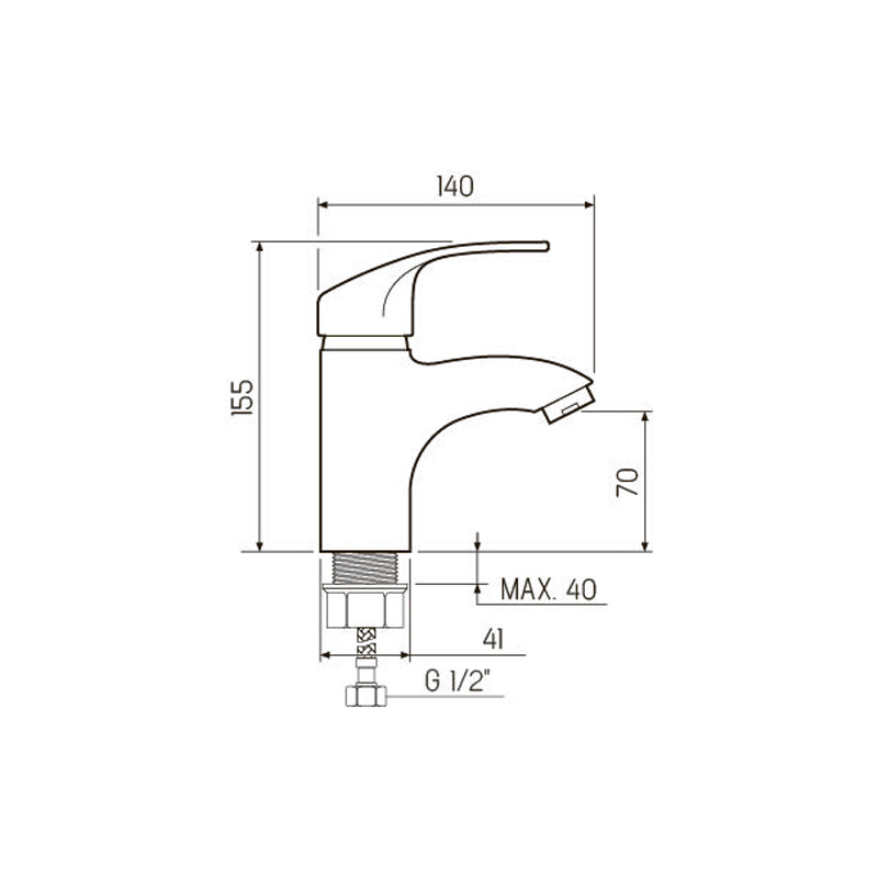 Смеситель для раковины РМС Sl85 001F