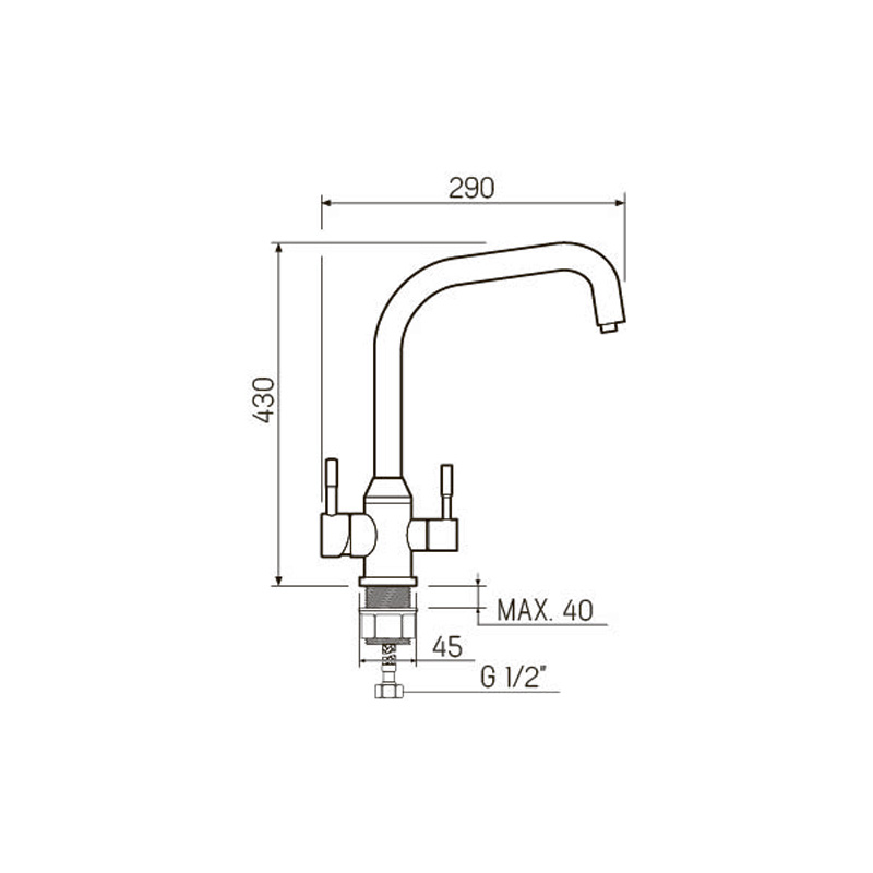 Смеситель для кухни РМС Sus124 SUS124-017F-015