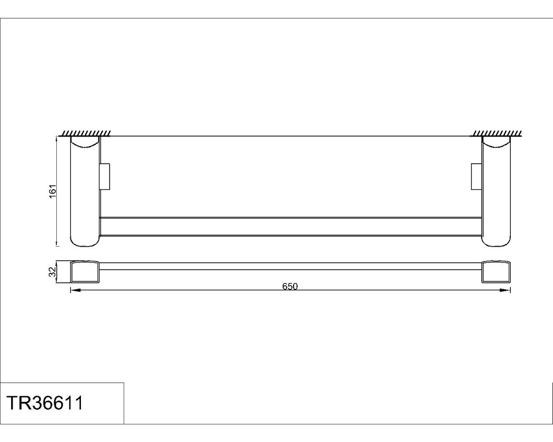 Полка Rush Thira TR36611 с бортиком