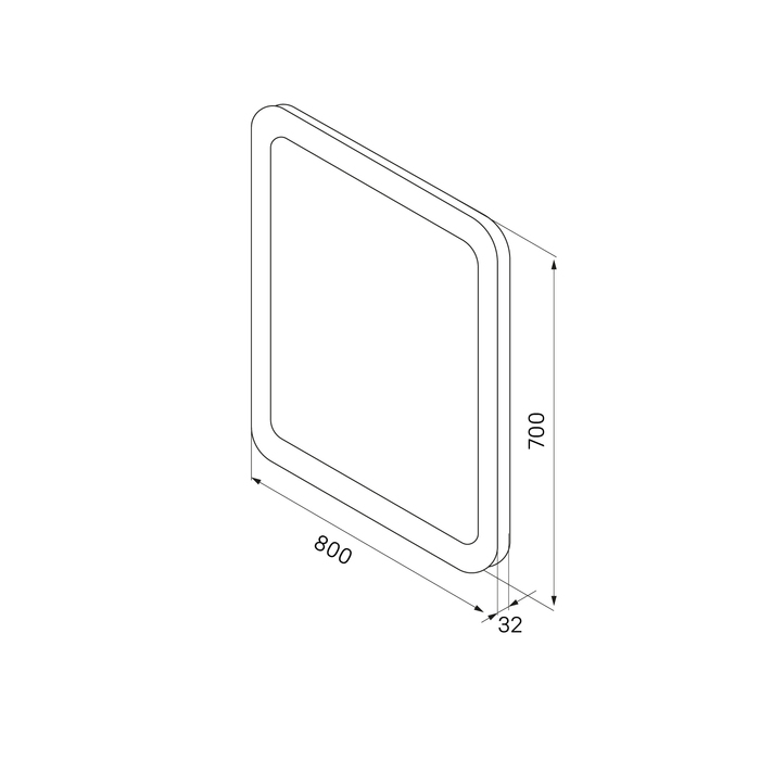 Зеркало IDDIS Edifice ЗЛП107 80 см, c термообогревом и подсветкой