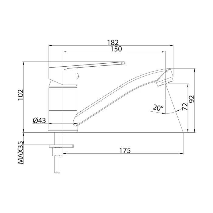 Смеситель для раковины Milardo Helic HELSBR0M01