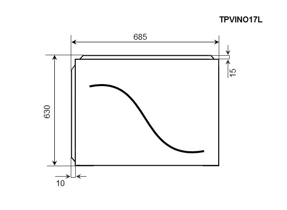 Боковой экран Timo TPVINO17L 68.5, левый