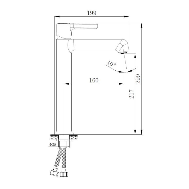 Смеситель для раковины Haiba HB11814 хром