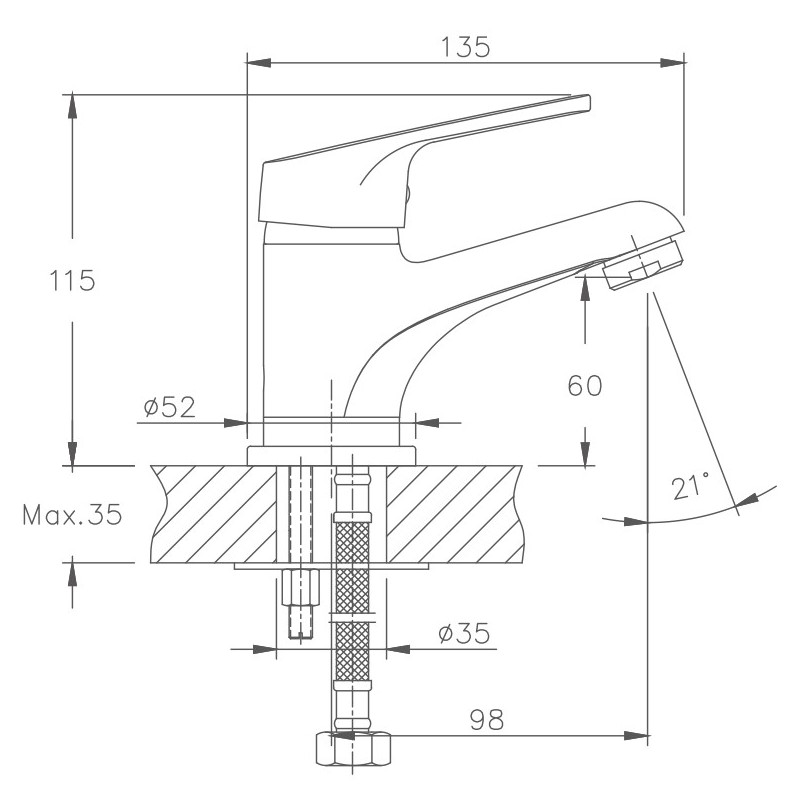 Смеситель для раковины Haiba HB16 HB1016