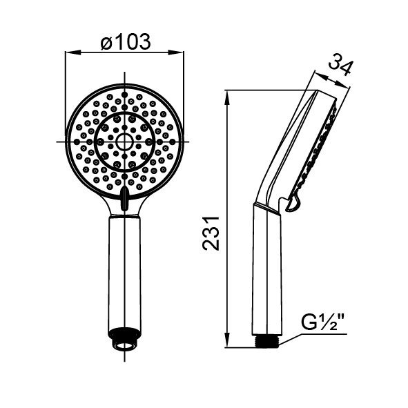 Душевая лейка Milardo 1505F10M18