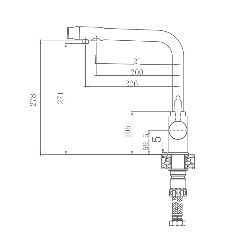 Смеситель для кухни Haiba HB70301