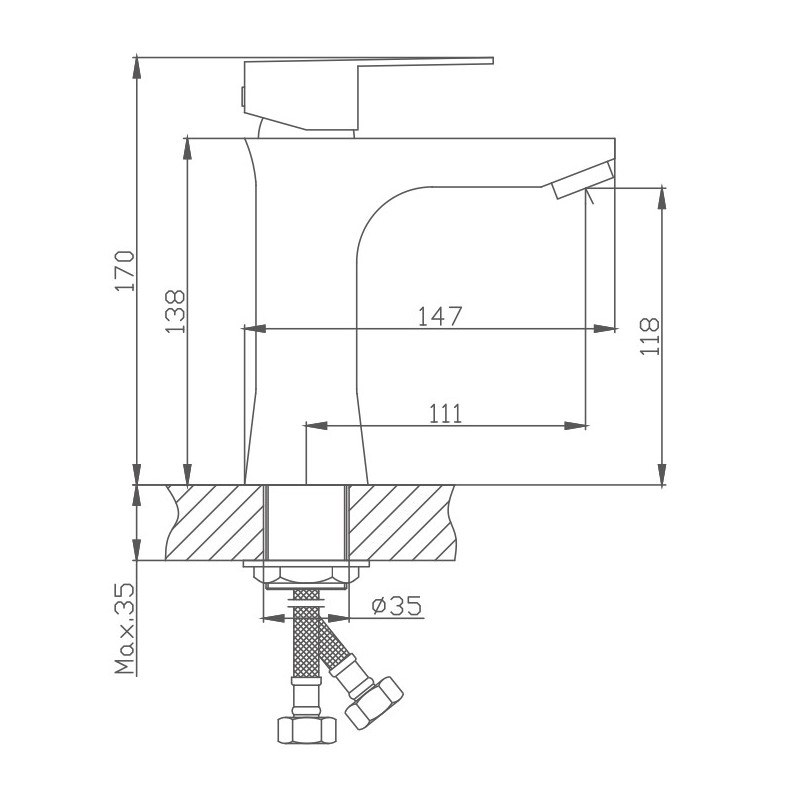 Смеситель для раковины Haiba HB802 HB10802