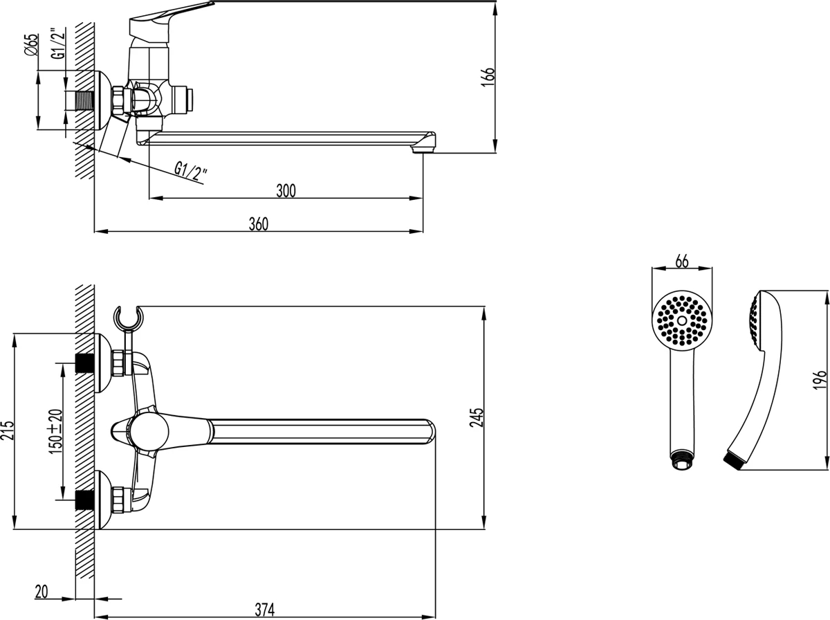 Универсальный смеситель Lemark Partner LM6557C