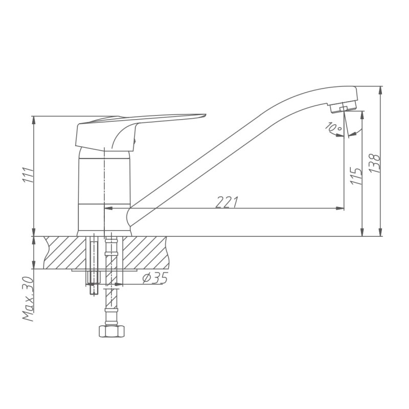 Смеситель для кухни Haiba HB04 HB4204