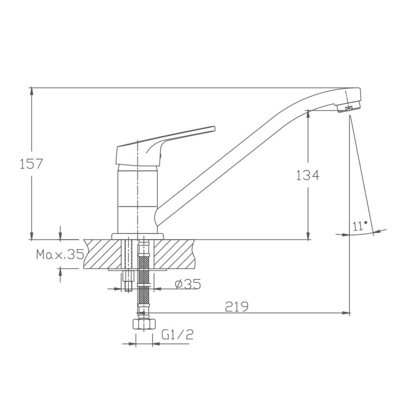 Смеситель для кухни Haiba HB16 HB4816