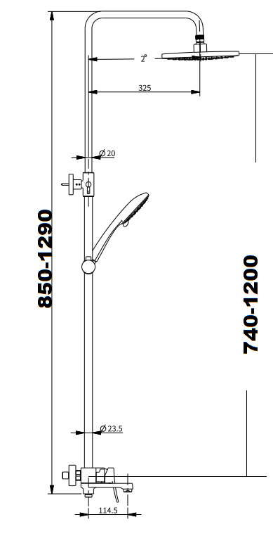 Душевая стойка Savol SK-H3401