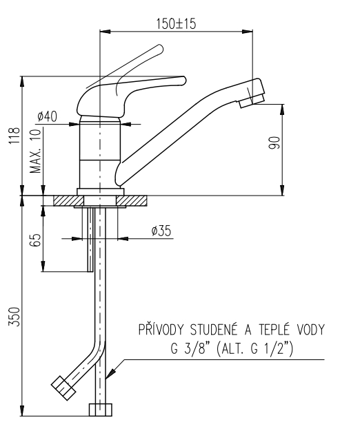 Смеситель для раковины Rav Slezak Sazava SA515.5