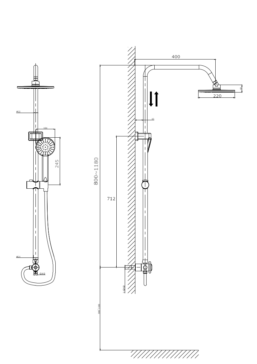 Душевая стойка Rush Bella BL4535-114