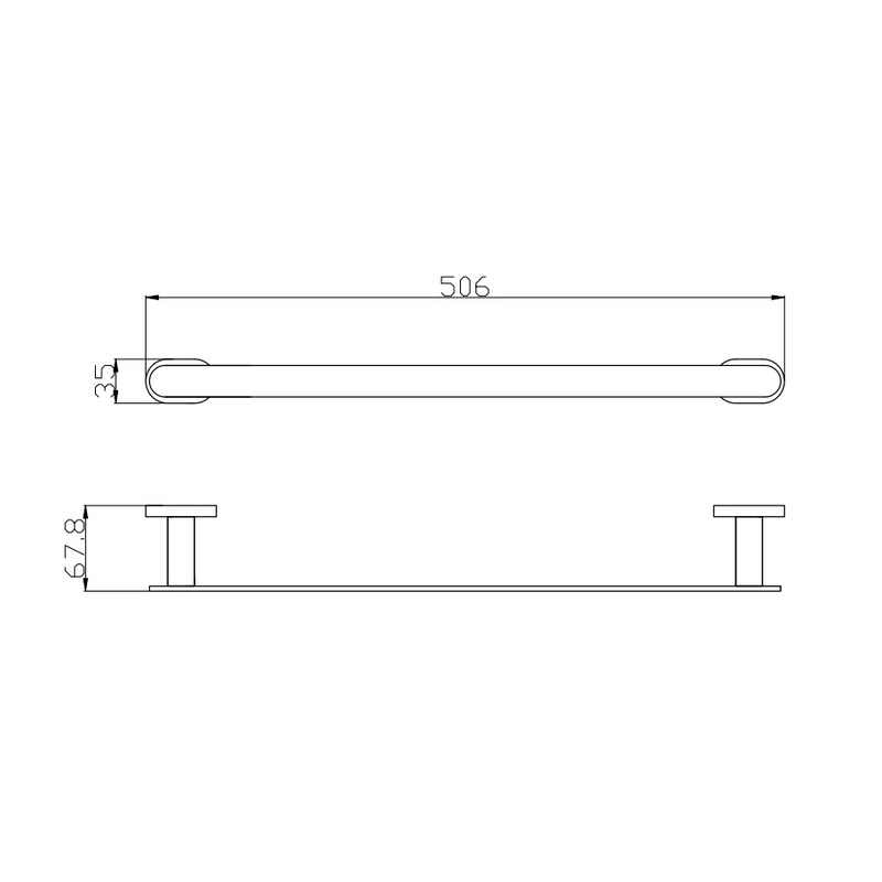 Полотенцедержатель Rav Slezak Yukon YUA0701/50CB хром, белый