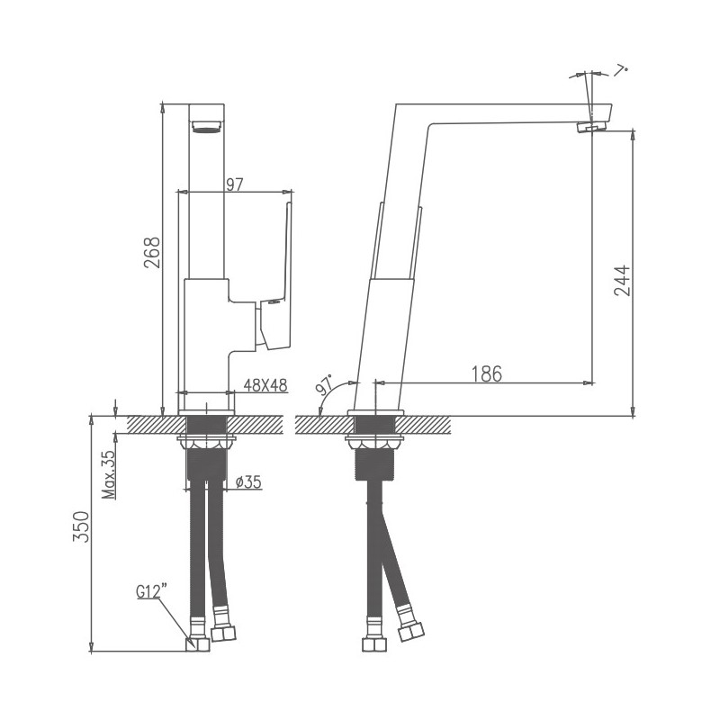 Смеситель для кухни Haiba HB191 HB70191