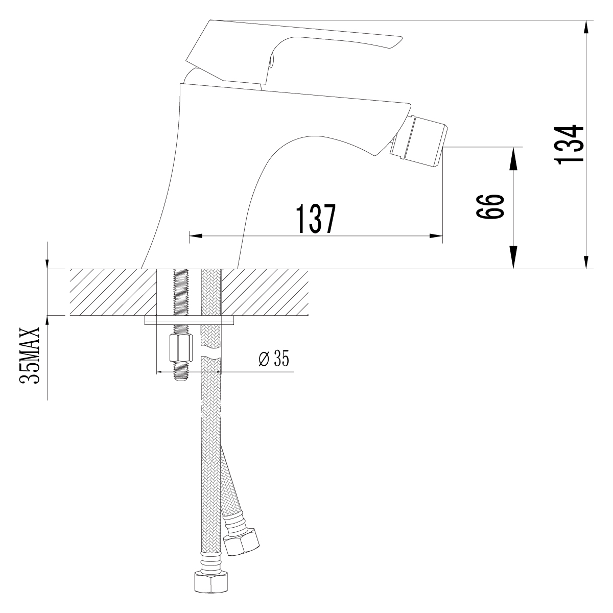 Смеситель для биде Lemark Unit LM4508C