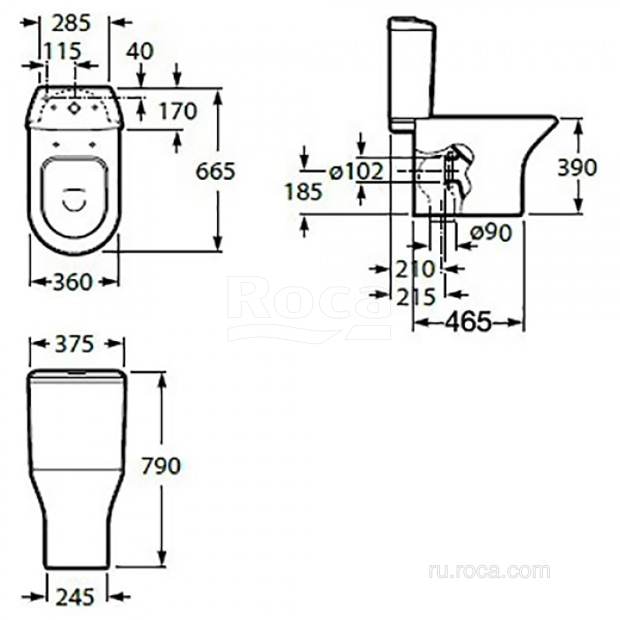 Бачок для унитаза Roca Leon 341649000