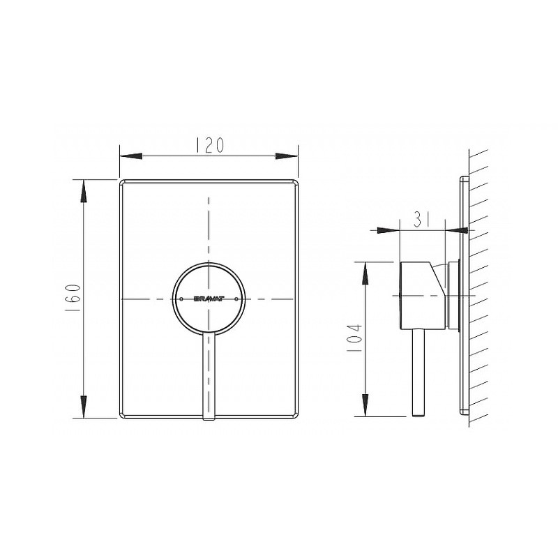 Смеситель для душа Bravat Arc PB86061C-A-ENG хром